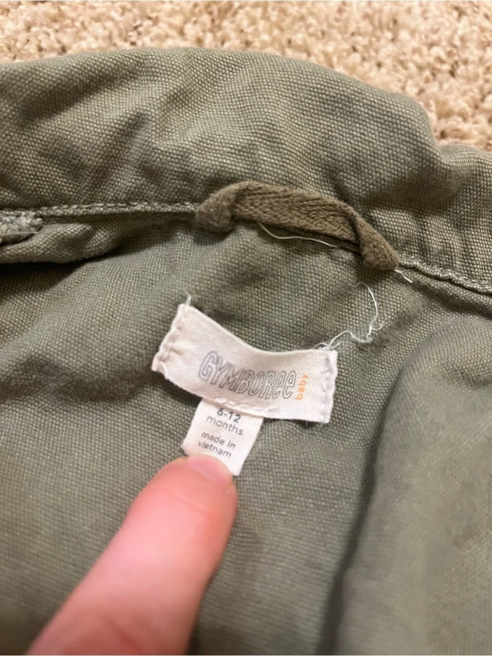 Gymboree Olive Green Utility Jacket